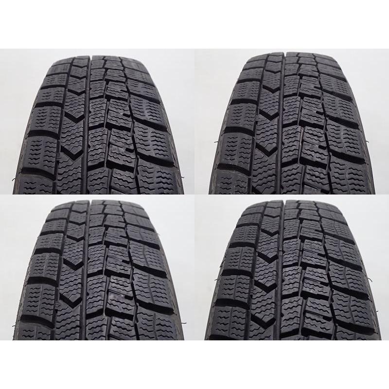 中古155/65R14ダンロップスタッドレスタイヤセット DUNLOP（ダンロップ） 中古 155/65R14 スタッドレスタイヤ ホイール 4