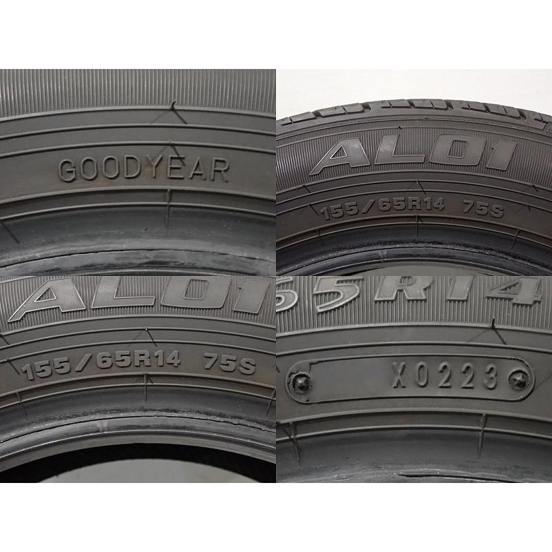 グッドイヤー（GOODYEAR） 中古 155/65R14 サマータイヤ 4本セット