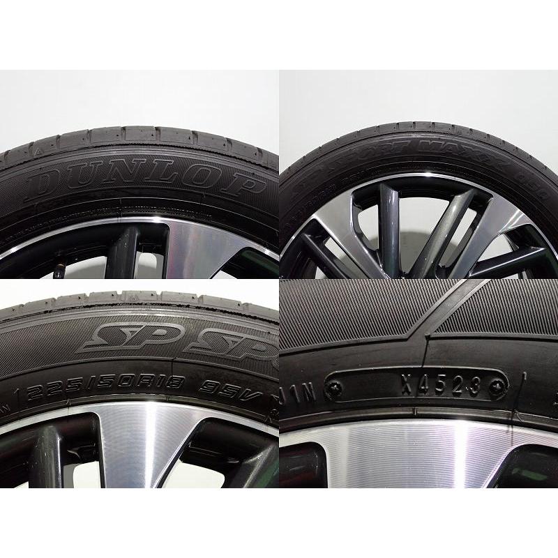 DUNLOP 中古 225/50R18 サマータイヤホイール4本セット ダンロップ SP 