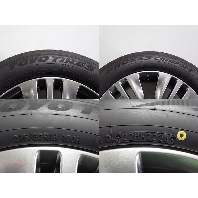 アルファード 中古 225/60R18 サマータイヤ アルミホイール 4本セット 