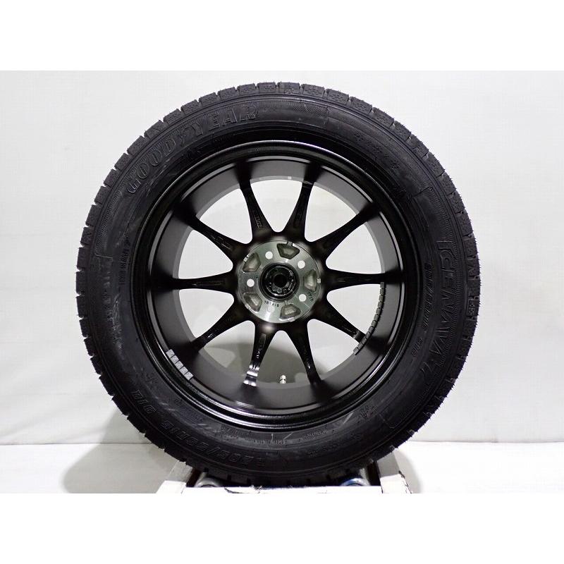 グッドイヤー アイスナビZEA  205/55R16 スタッドレスタイヤ＆AGAアルミホイール 16×7J、PCD120×5穴、インセット+46の4本セット BMW1シリーズ F20など 手渡し可 グッドイヤー アイスナビZEA 205/55R16 スタッドレスタイヤ＆AGAアルミ