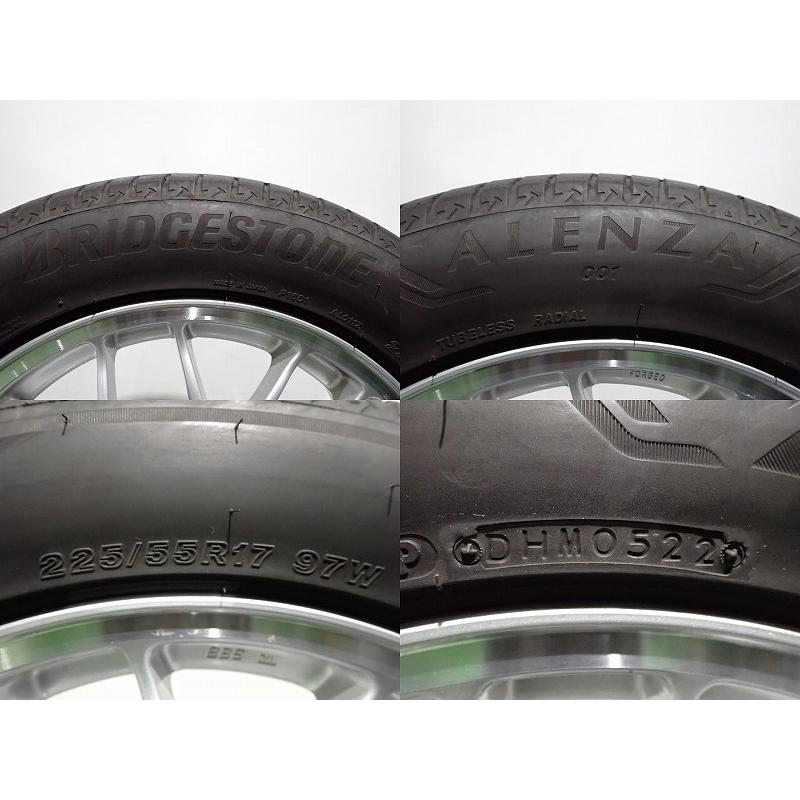 BRIDGESTONE（ブリヂストン） 中古 225/55R17 サマータイヤ アルミ 4本 