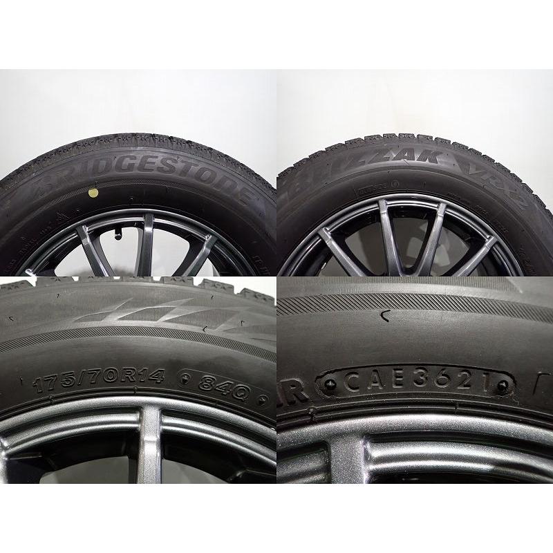 BRIDGESTONE 中古 175/70R14 スタッドレスタイヤ アルミホイール 4本
