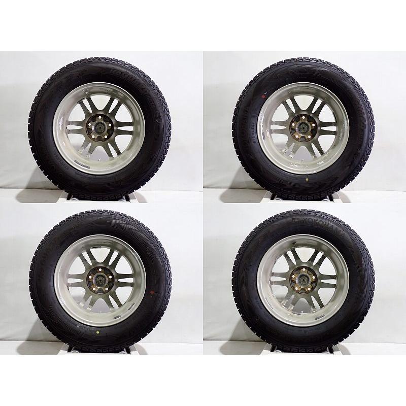 中古 215/70R16 スタッドレスタイヤ アルミ 4本セット ヨコハマ アイス 