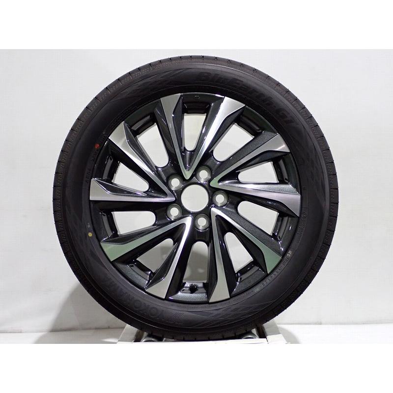 10%オフクーポン中古 205/55R17 サマータイヤ アルミ 4本セット ヨコハマ ブルーアースGT AE51 1760+40-5H114.3 トヨタ 90系ノア  17インチ ST 新車外しの画像