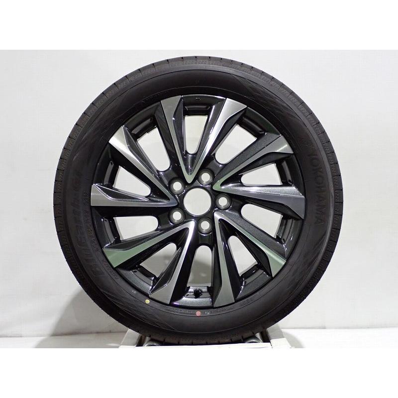 10%オフクーポン中古 205/55R17 サマータイヤ アルミ 4本セット ヨコハマ ブルーアースGT AE51 1760+40-5H114.3 トヨタ 90系ノア  17インチ ST 新車外しの画像