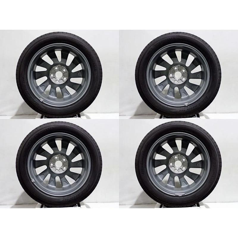 10%オフクーポン中古 205/55R17 サマータイヤ アルミ 4本セット ヨコハマ ブルーアースGT AE51 1760+40-5H114.3 トヨタ 90系ノア  17インチ ST 新車外しの画像