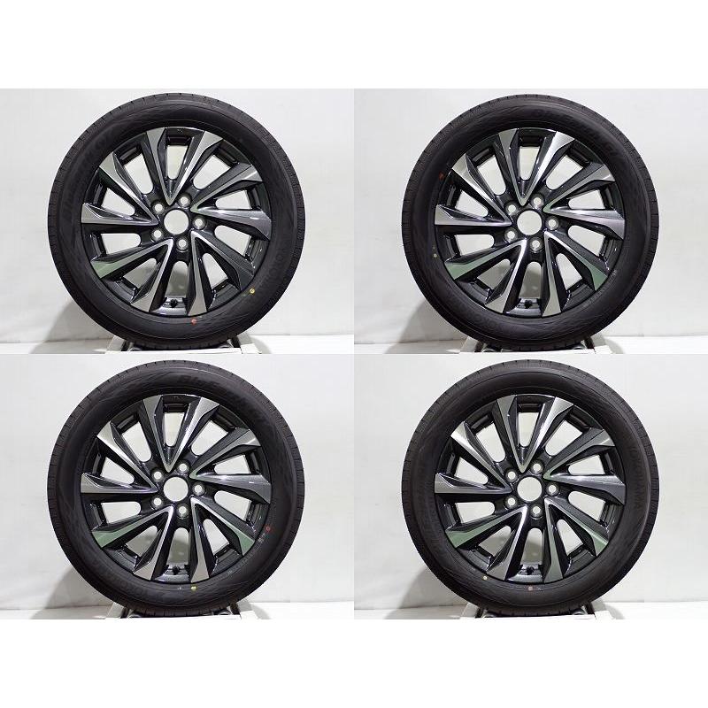 10%オフクーポン中古 205/55R17 サマータイヤ アルミ 4本セット ヨコハマ ブルーアースGT AE51 1760+40-5H114.3 トヨタ 90系ノア  17インチ ST 新車外しの画像