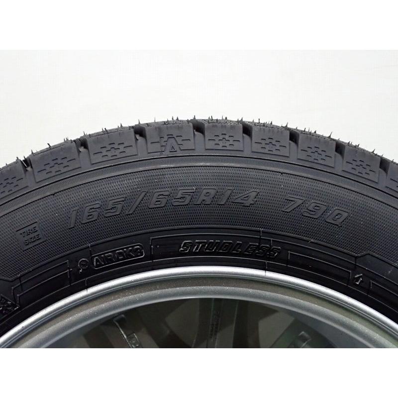 社外アルミ グッドイヤースタッドレス4本セット 165/65R14① グッドイヤー 165/65R14 スタッドレスタイヤ ホイール 4本セット