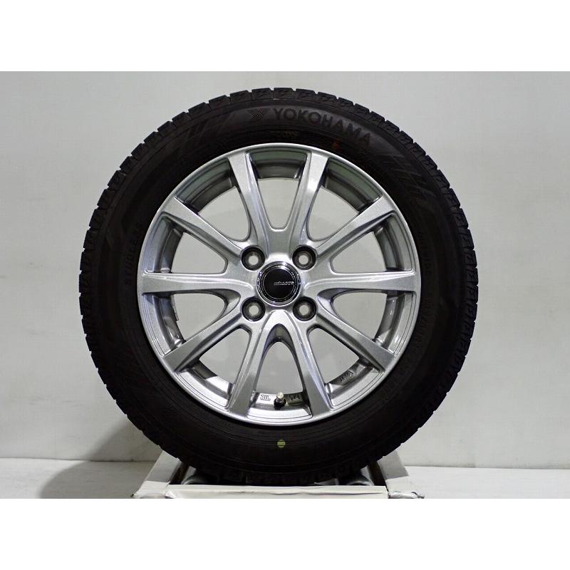中古 165/65R14 スタッドレスタイヤアルミ 4本セット ヨコハマ アイス 