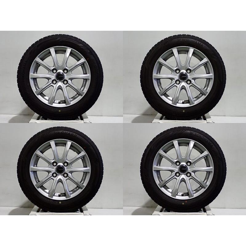 中古 165/65R14 スタッドレスタイヤアルミ 4本セット ヨコハマ アイス