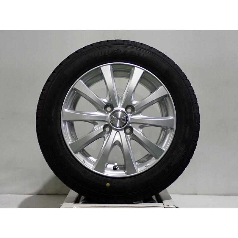 グッドイヤー（GOODYEAR） 中古 165/65R14 スタッドレスタイヤ アルミ4 