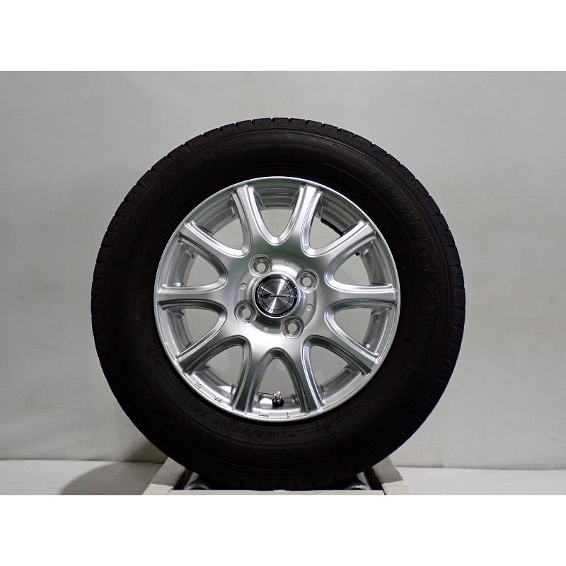 グッドイヤー 中古 145/80R13 スタッドレスタイヤ アルミホイール 4本