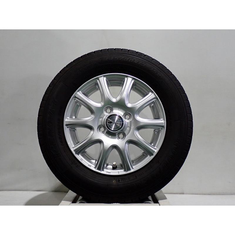 グッドイヤー 中古 145/80R13 スタッドレスタイヤ アルミホイール 4本