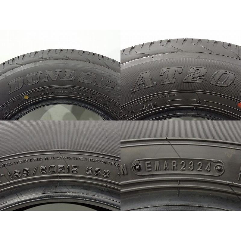 DUNLOP (7月5日-31日 5%OFF CP)中古 195/80R15 サマータイヤ 4本