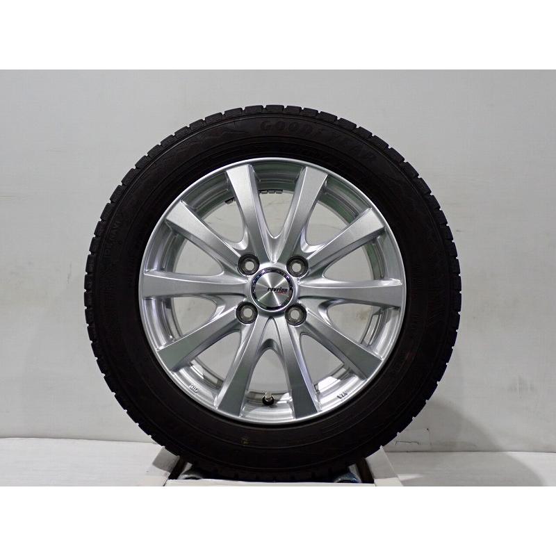 グッドイヤー（GOODYEAR） 中古 165/65R14 スタッドレスタイヤ アルミ4 