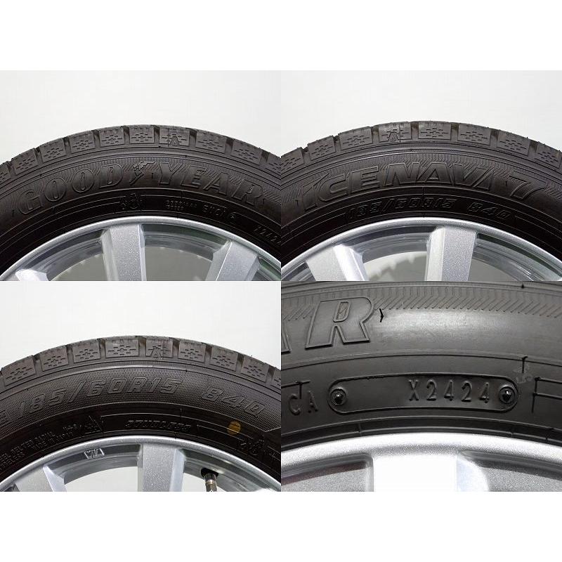 中古スタッドレス185/60R15グッドイヤーWeds IRVINE　4本セット グッドイヤー（GOODYEAR） 中古 185/60R15 スタッドレスタイヤ アルミ