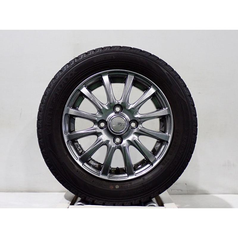 No.42スタッドレス155/65/R13 4H PCD100 アルミ付4本セット