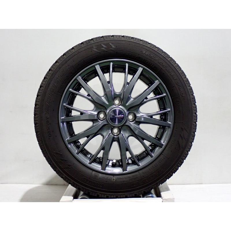 除*医様 バリ溝165/65R14GARITGIZ付きWedsTEADアルミ４本 WEDS（ウェッズ） 中古 165/65R14 スタッドレスタイヤアルミ 4本セット