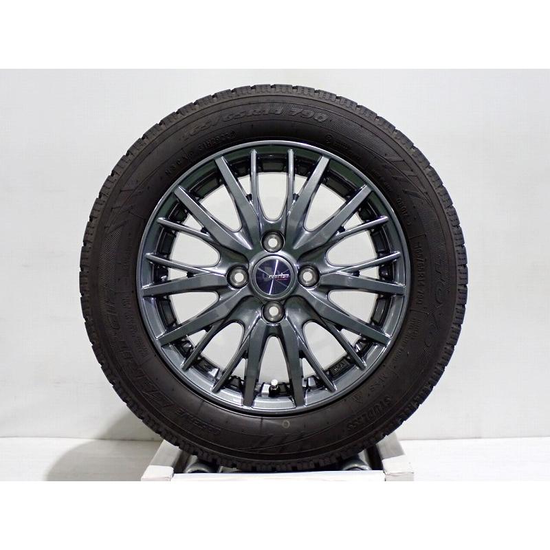 除*医様 バリ溝165/65R14GARITGIZ付きWedsTEADアルミ４本 WEDS（ウェッズ） 中古 165/65R14 スタッドレスタイヤアルミ 4本セット