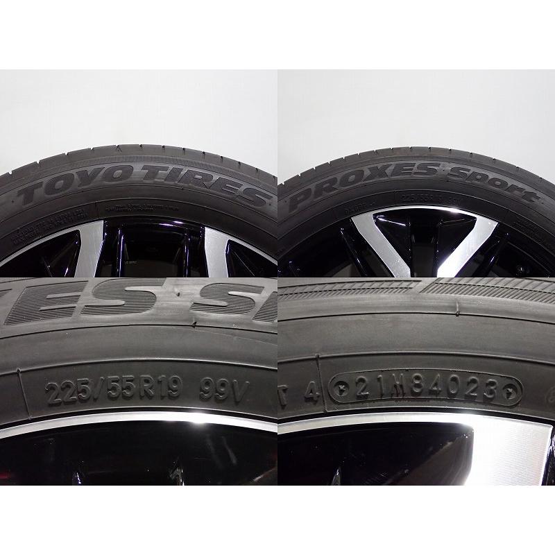 トヨタ（TOYOTA） 10%オフクーポン中古 225/55R19 サマータイヤ4本 