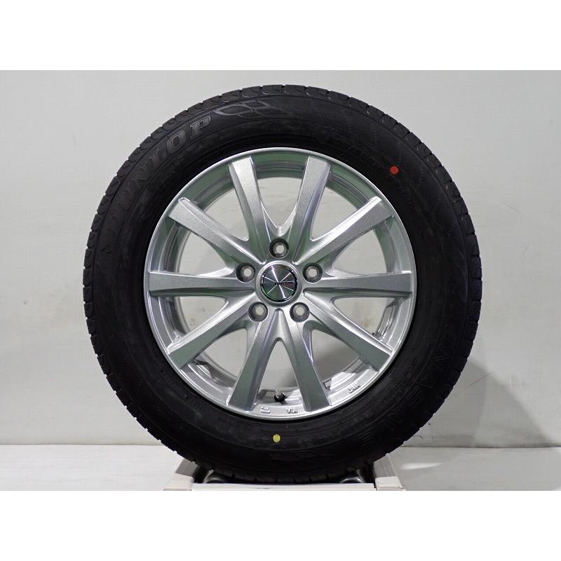 10%オフCP!中古 205/65R16 サマータイヤ アルミ 4本セット ダンロップ エナセーブEC204 1665+47-5H114.3 ウェッズ   16インチ 205/65-16の画像