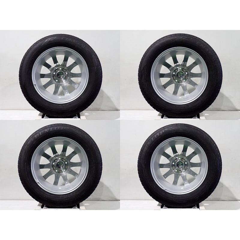 10%オフCP!中古 205/65R16 サマータイヤ アルミ 4本セット ダンロップ エナセーブEC204 1665+47-5H114.3 ウェッズ   16インチ 205/65-16の画像