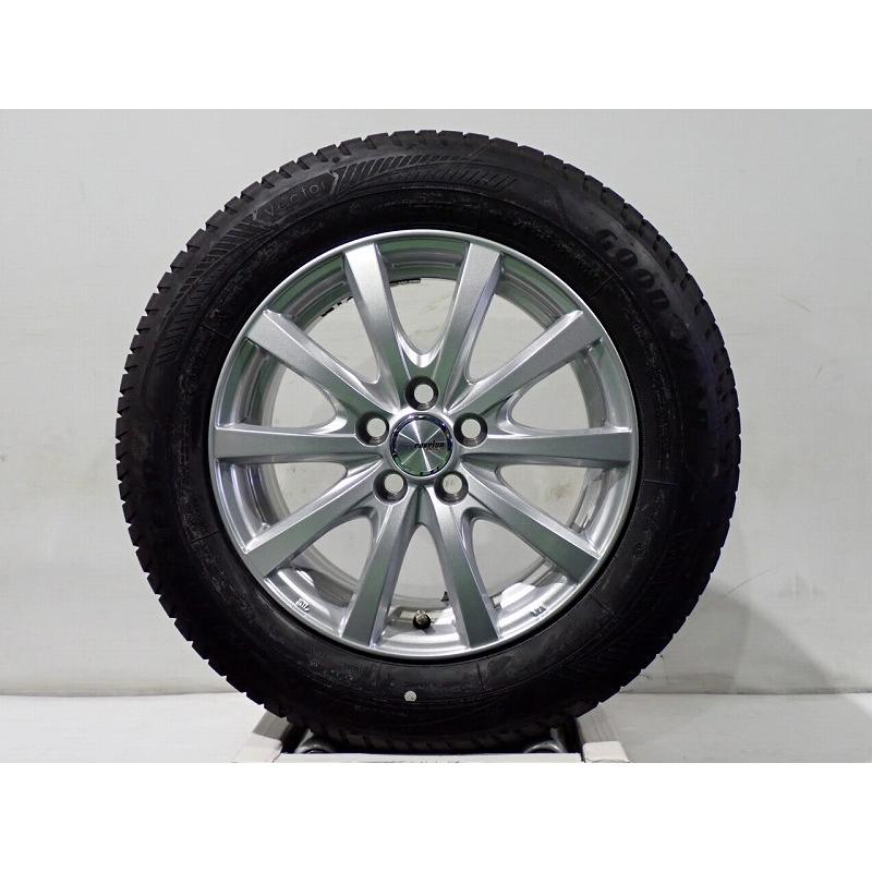 10%オフCP!【中古】195/65R15 サマータイヤ アルミホイール 4本セット グッドイヤー ベクターフォーシーズンズGEN3 1565+40-5H100 WEDS  純正STの画像