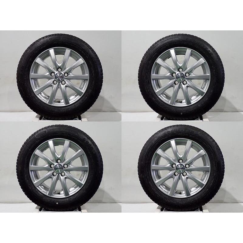 10%オフCP!【中古】195/65R15 サマータイヤ アルミホイール 4本セット グッドイヤー ベクターフォーシーズンズGEN3 1565+40-5H100 WEDS  純正STの画像