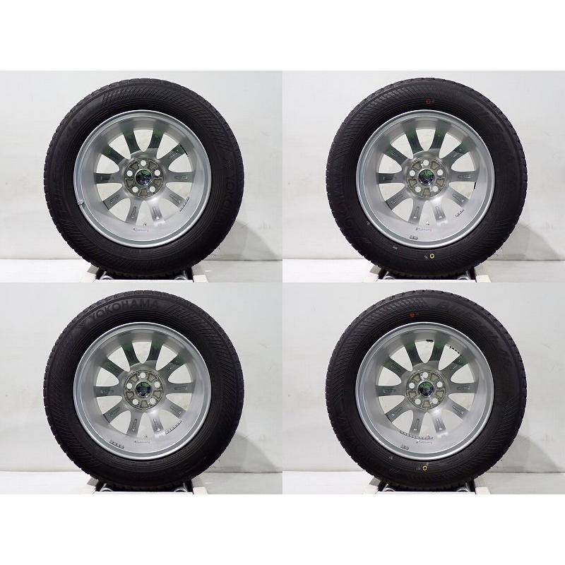10%オフCP!【中古】195/65R15 サマータイヤ アルミホイール 4本セット ヨコハマ ブルーアース4SAW21 1565+40-5H100 ウェッズ ラブリオン 純正STの画像