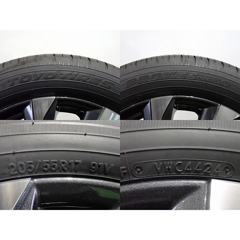 トヨタ（TOYOTA） 【中古】205/55R17 サマータイヤ アルミホイール 4本