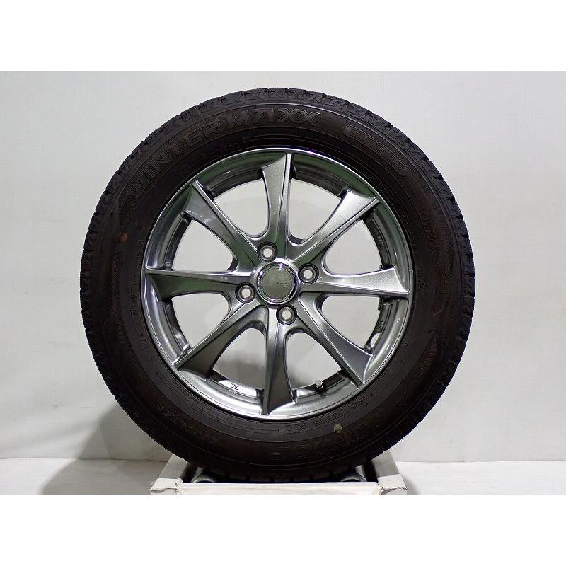 バリ山DUNLOP夏タイヤ社外15インチホイール185/65R15 ４本セット。 年式2022年 バリ山社外15インチホイール ダンロップ夏タイヤ4本