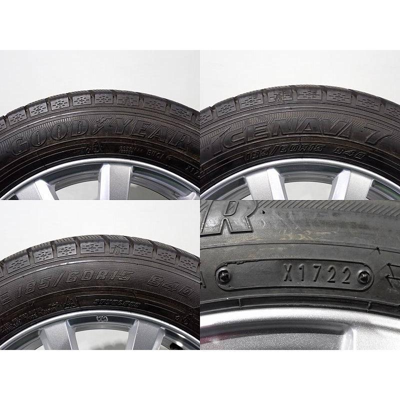 グッドイヤー（GOODYEAR） 中古 185/60R15 スタッドレスタイヤ アルミ