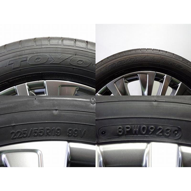 ハリアー 中古 225/55R19 サマータイヤ アルミホイール 4本