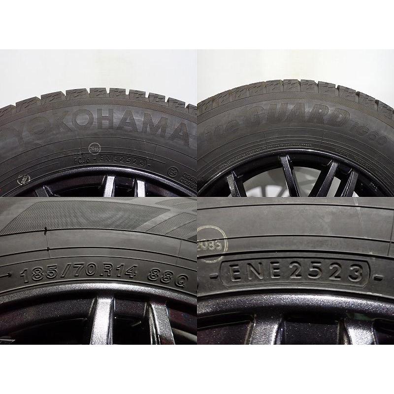 WEDS 中古 185/70R14 スタッドレスタイヤ アルミホイール 4本