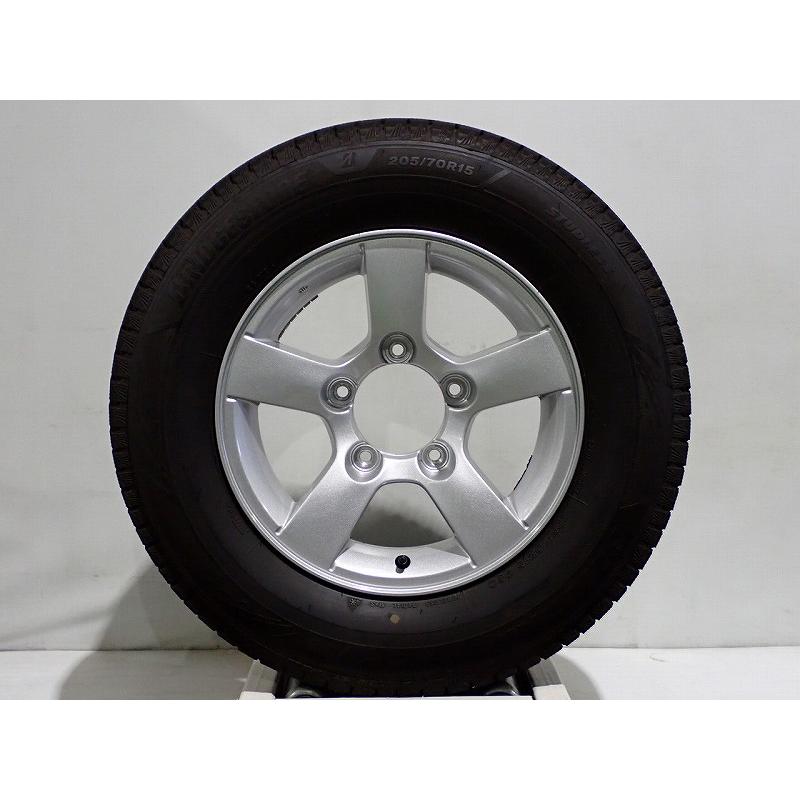 BRIDGESTONE 中古 205/70R15 スタッドレスタイヤ アルミホイール