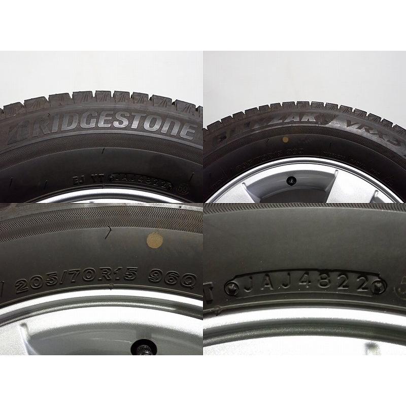 BRIDGESTONE 中古 205/70R15 スタッドレスタイヤ アルミホイール