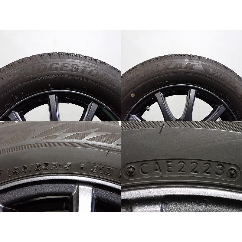 BRIDGESTONE 中古 195/65R15 スタッドレスタイヤ アルミホイール 4本