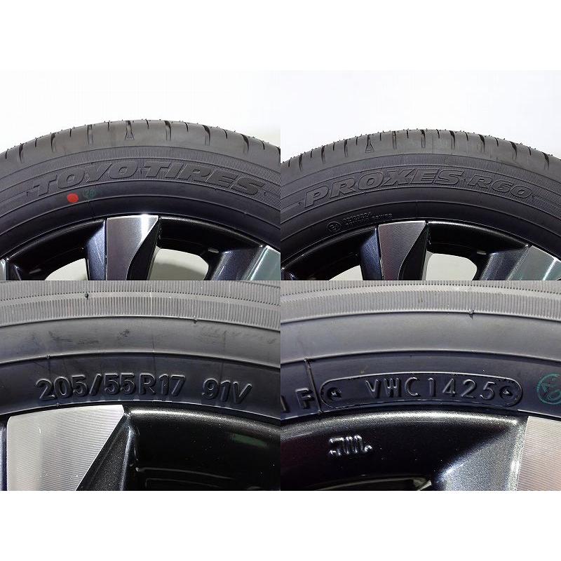 トヨタ（TOYOTA） 中古 205/55R17 サマータイヤ アルミホイール 4本