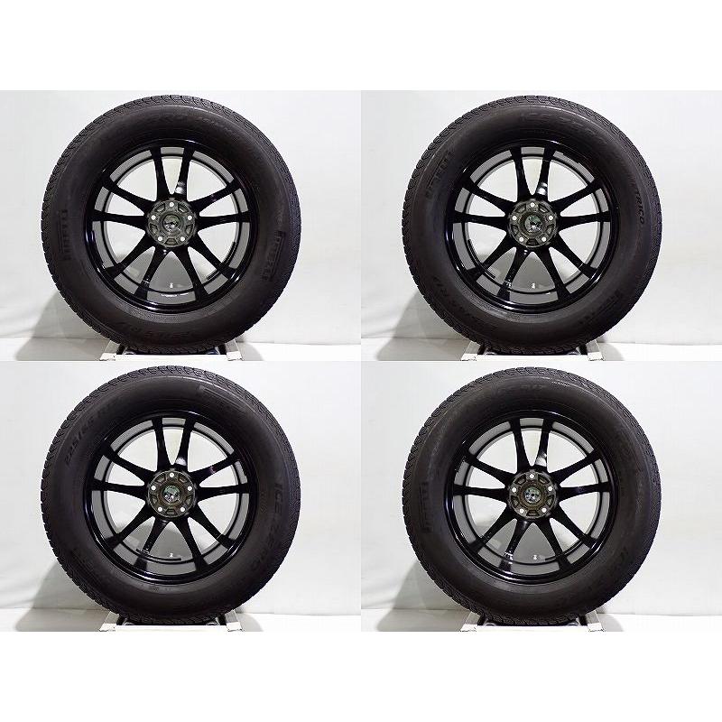 美品Pirelli 225/65 R17 スタッドレスタイヤ・ホイールセット4本 中古 225/65R17 スタッドレスタイヤ アルミホイール 4本セット ピレリ