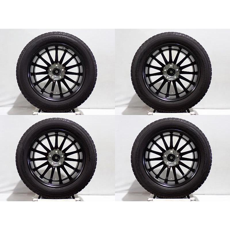 中古】215/55R17 スタッドレスタイヤ アルミホイール 4本セット