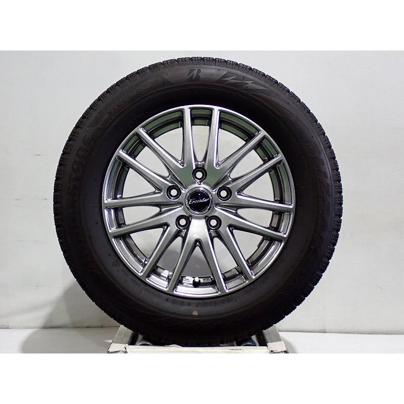 BRIDGESTONE 【中古】195/65R15 スタッドレスタイヤ アルミホイール 4