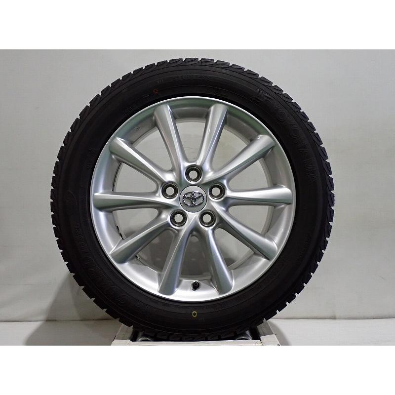 エスティマ 【中古】215/55R17 スタッドレスタイヤ アルミホイール 4本 