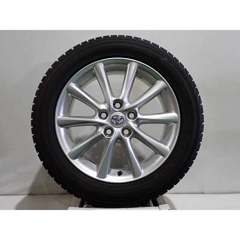 エスティマ 【中古】215/55R17 スタッドレスタイヤ アルミホイール 4本 