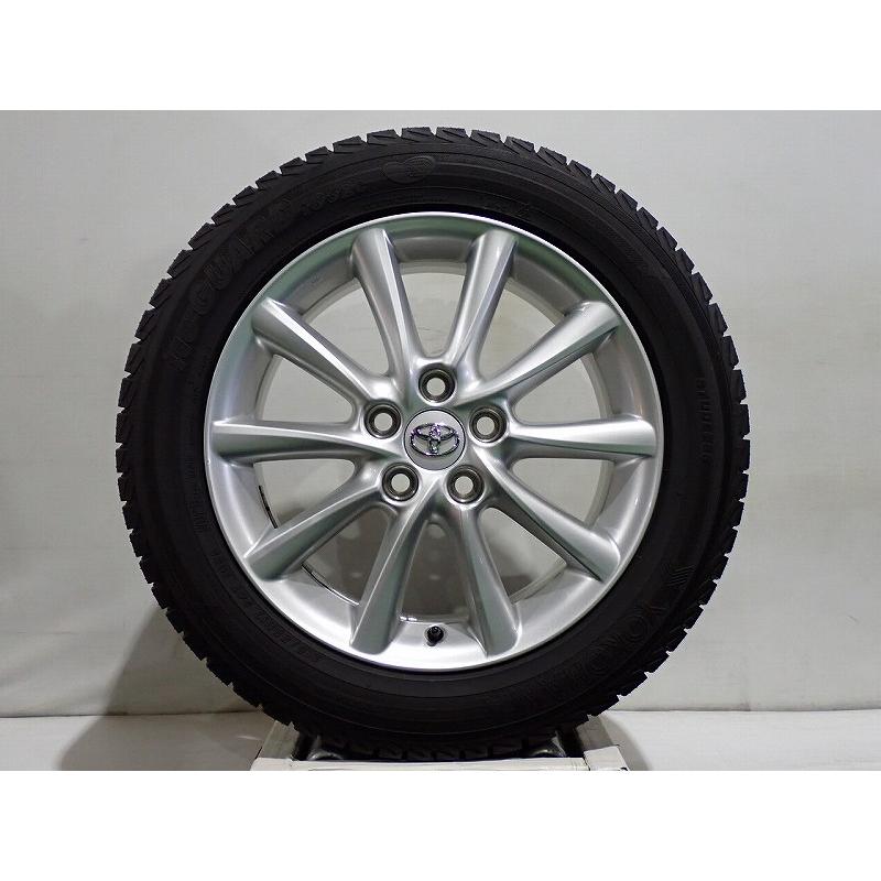 エスティマ 【中古】215/55R17 スタッドレスタイヤ アルミホイール 4本 