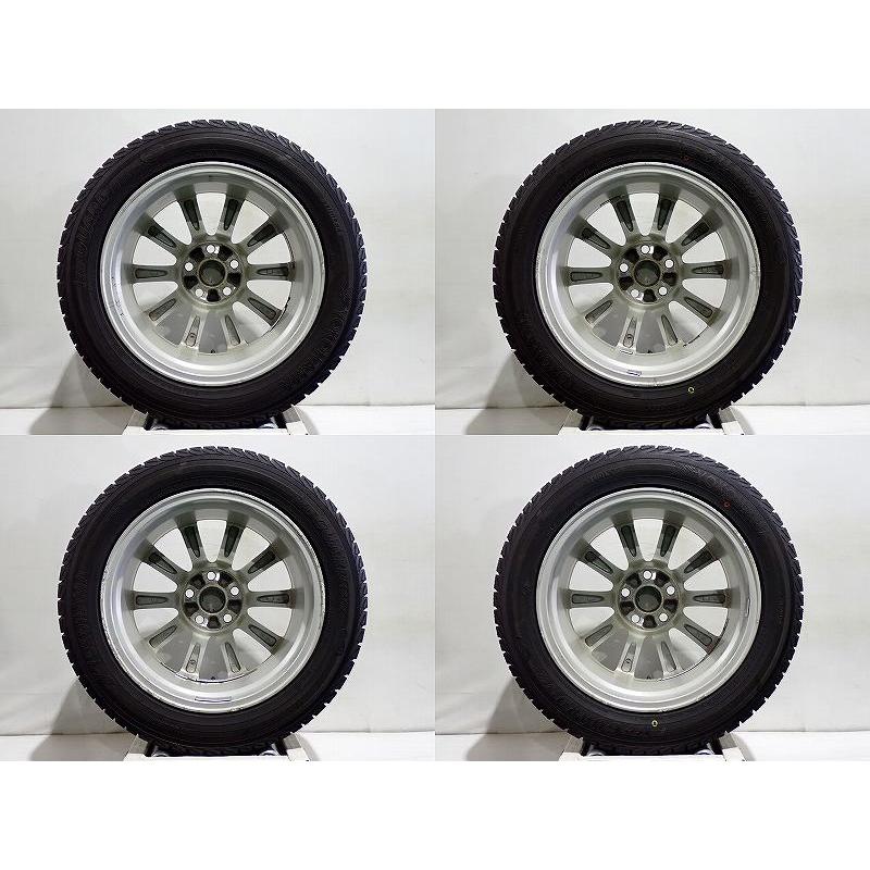 エスティマ 【中古】215/55R17 スタッドレスタイヤ アルミホイール 4本 