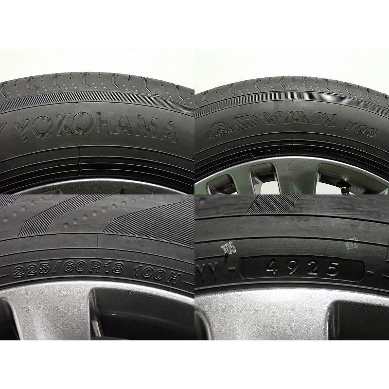 アルファード 【中古】225/60R18 サマータイヤ アルミホイール 4本