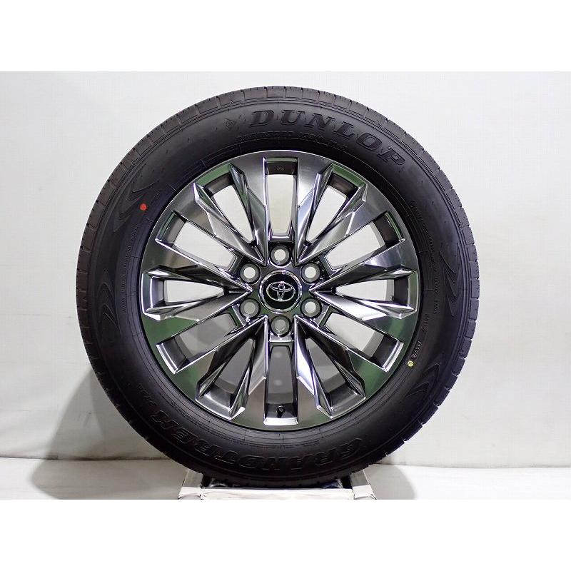 5%オフクーポン【中古】265/55R20 サマータイヤ アルミホイール 4本セット ダンロップ グラントレックPT5A 2080+60-6H139.7 ランクル300 純正 ST 新車外しの画像