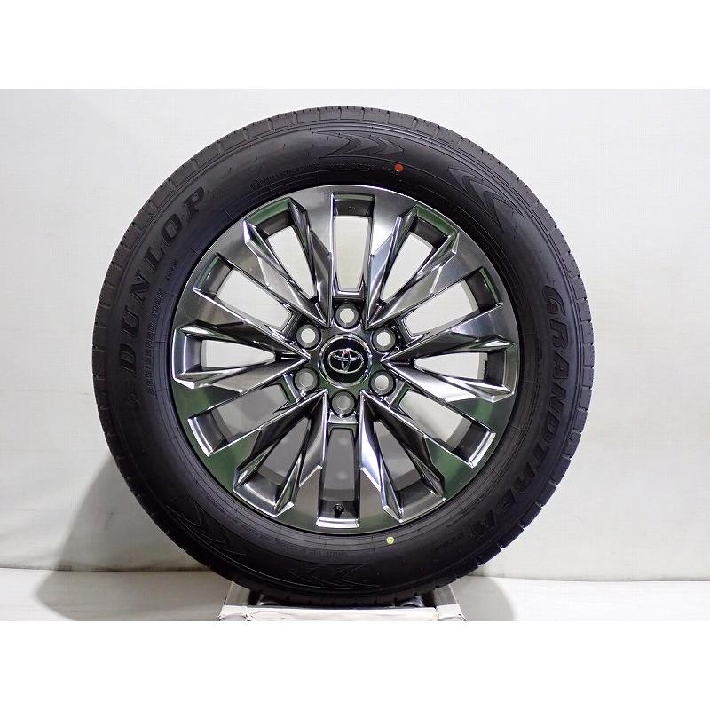 5%オフクーポン【中古】265/55R20 サマータイヤ アルミホイール 4本セット ダンロップ グラントレックPT5A 2080+60-6H139.7 ランクル300 純正 ST 新車外しの画像