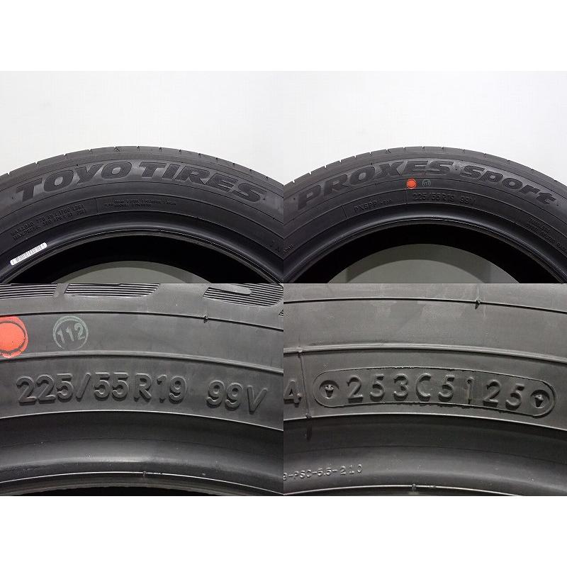 中古】225/55R19 サマータイヤ 4本セット トーヨー プロクセススポーツ 